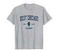 West Chicago Illinois Il Sports Navy T-Shirt - Streetwear Style Unisex - T-Shirt, Sweatshirt, Hoodie