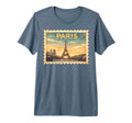 Paris Travel Stamp Art Tri Blend T-Shirt - Casual Everyday Wear for Adults - T-Shirt, Sweatshirt, Hoodie