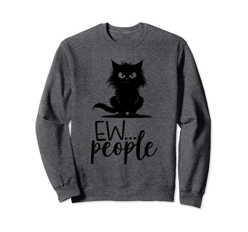 Black Cat Antisocial Introvert Sweatshirt - Streetwear Style Men Women - T-Shirt, Sweatshirt, Hoodie