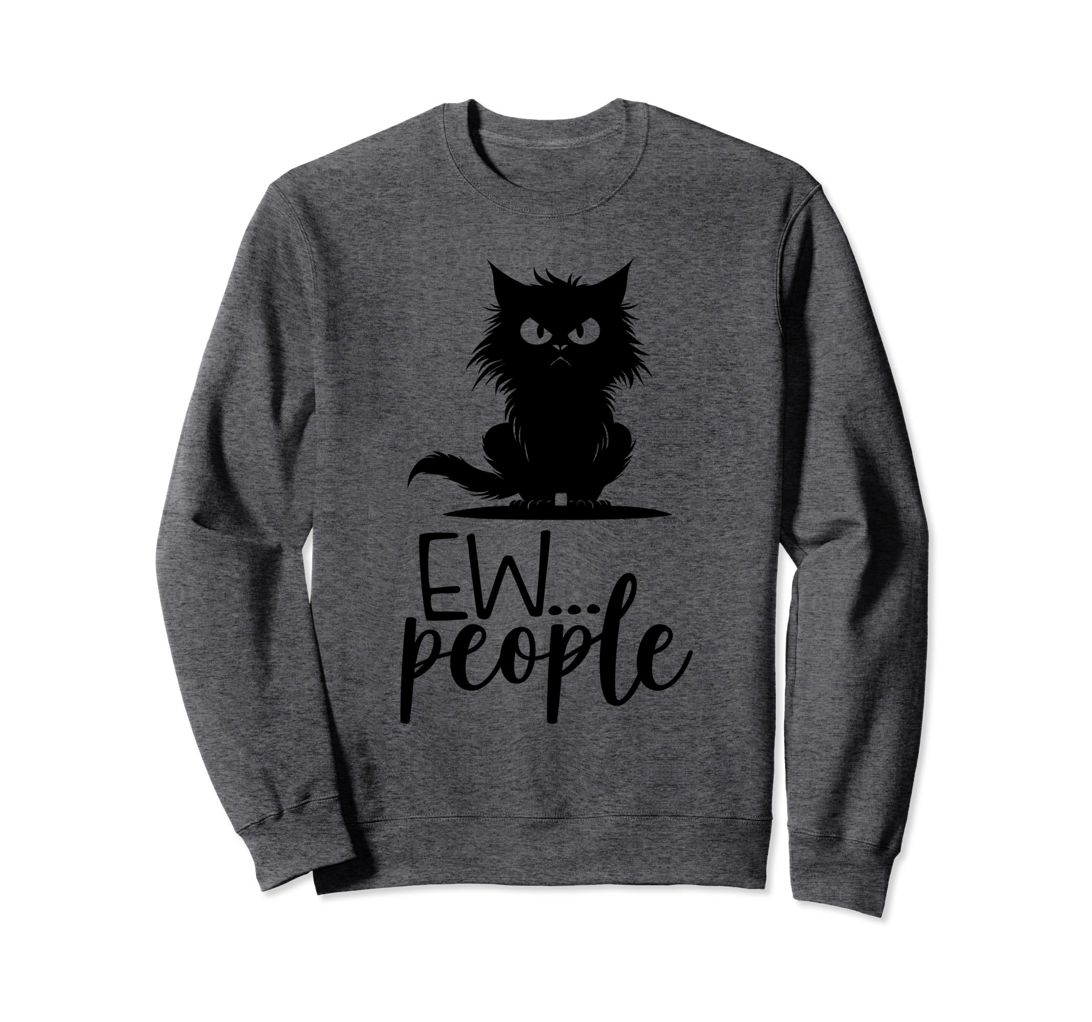 Black Cat Antisocial Introvert Sweatshirt - Streetwear Style Men Women - T-Shirt, Sweatshirt, Hoodie