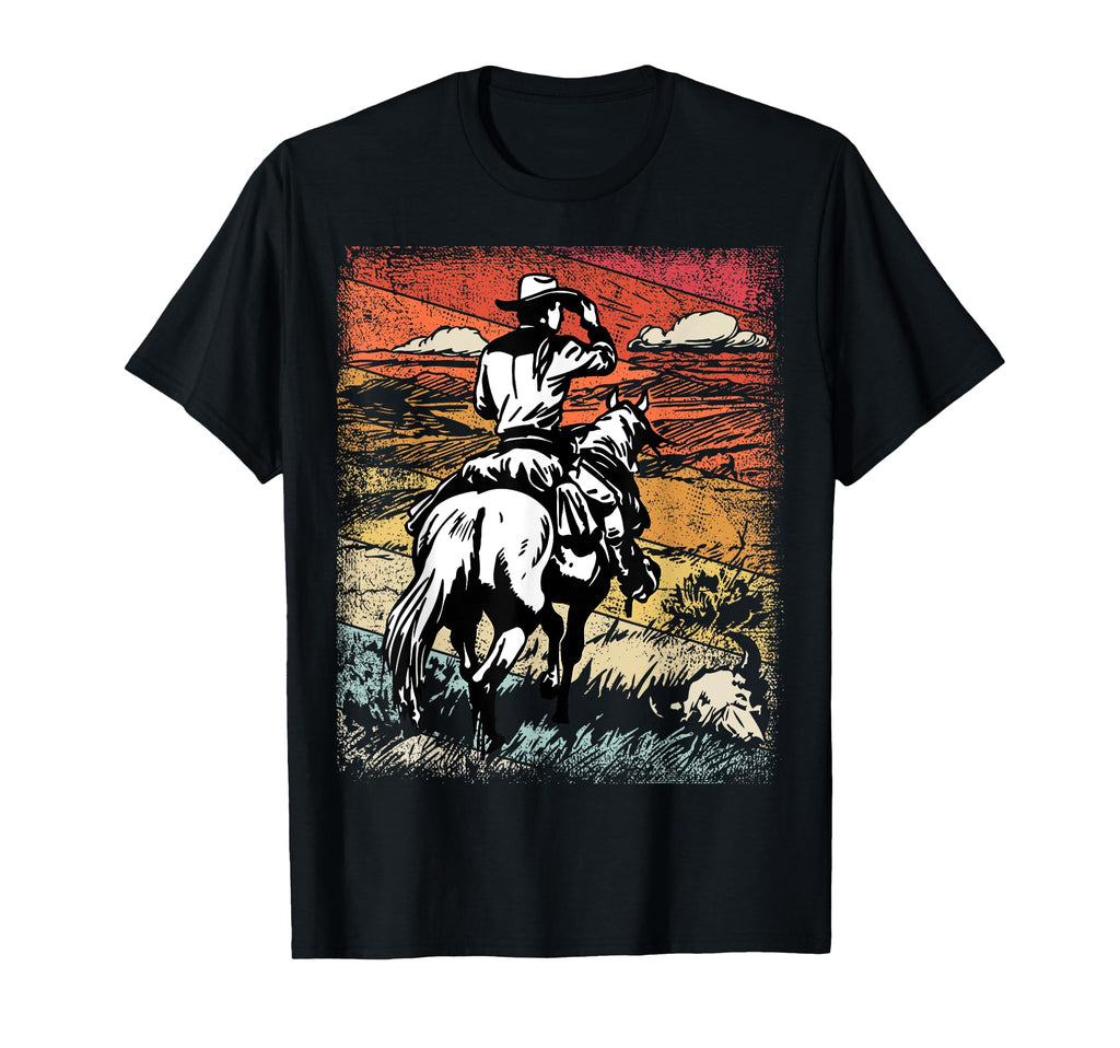 Cowboy Shirts Mens Western Riding T-Shirt - Aesthetic Graphic for Adults - T-Shirt, Sweatshirt, Hoodie