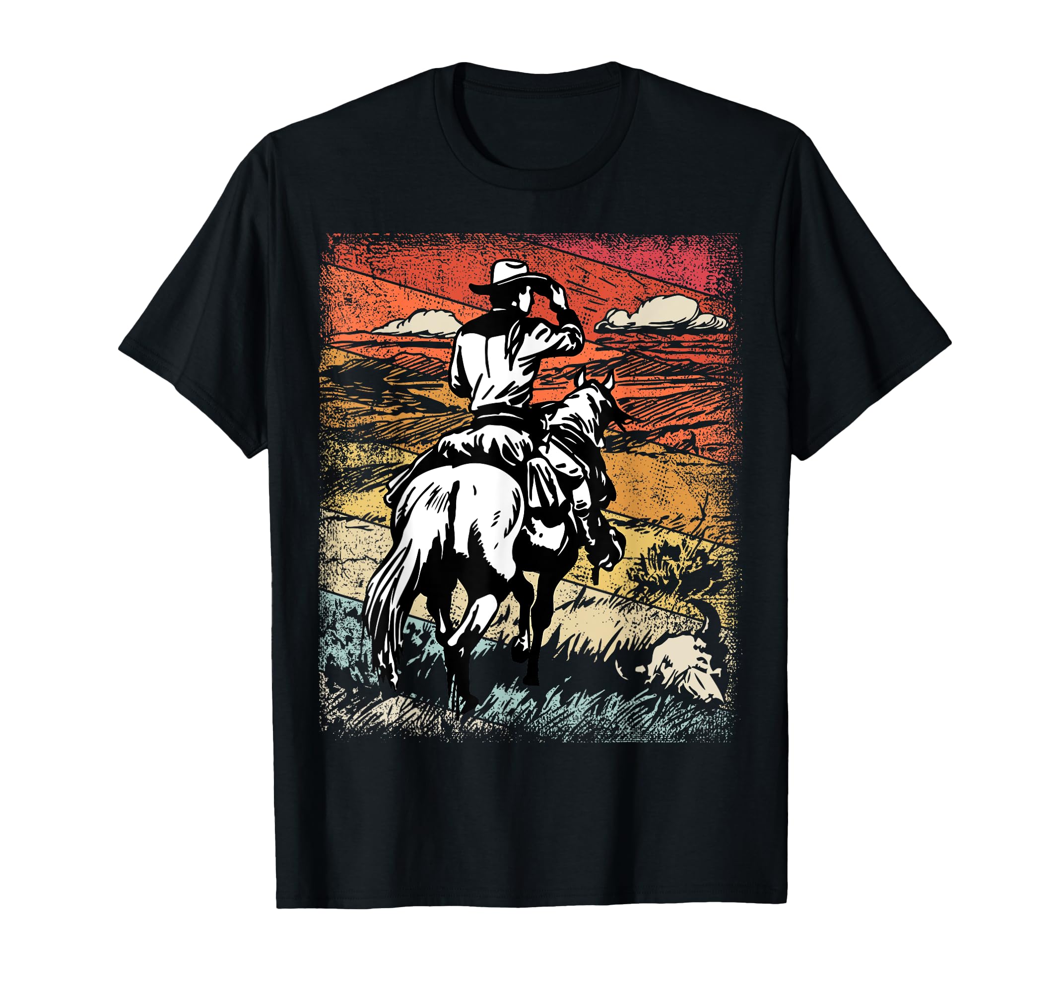 Cowboy Shirts Mens Western Riding T-Shirt - Aesthetic Graphic for Adults - T-Shirt, Sweatshirt, Hoodie