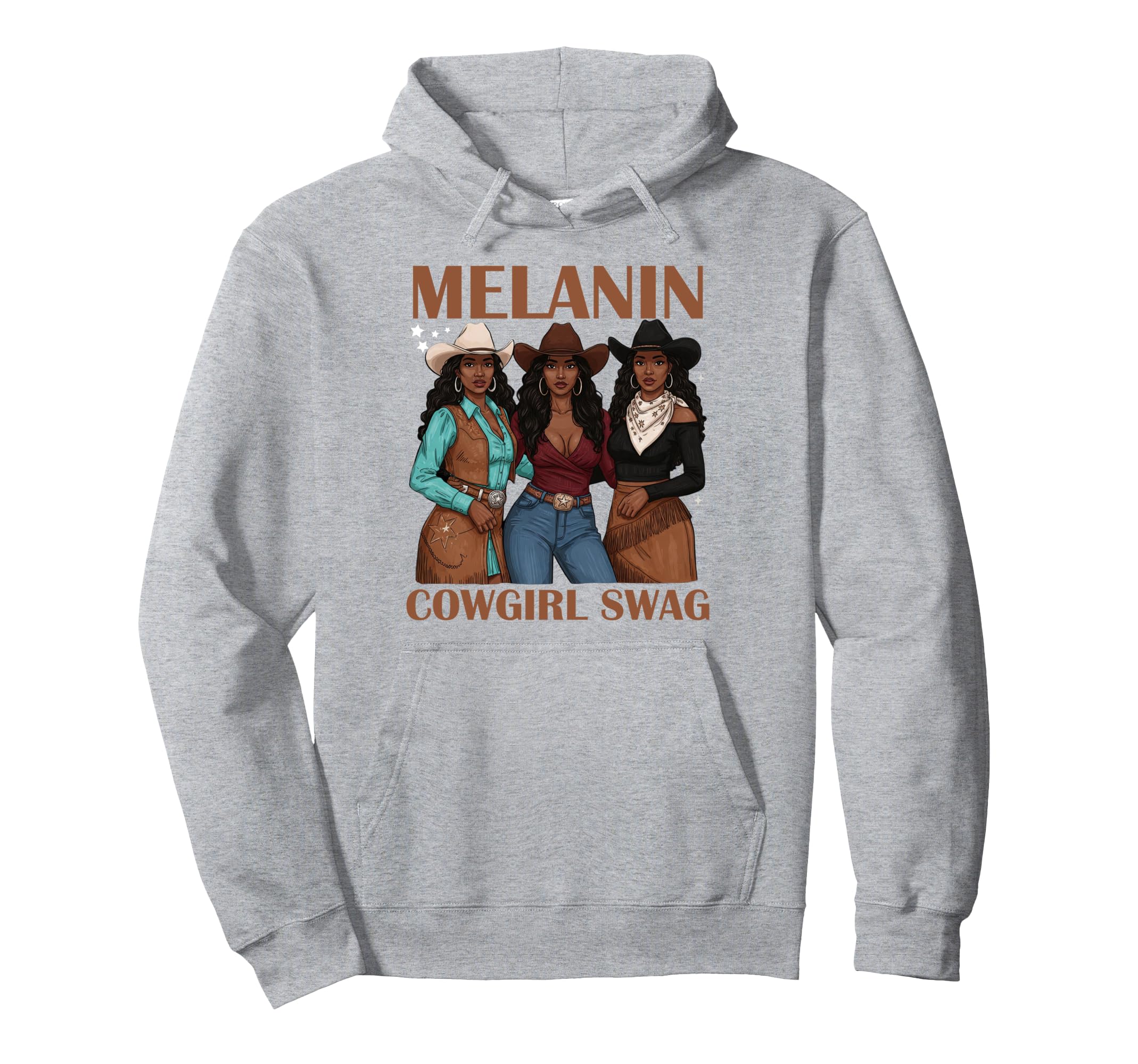 Lets Go Western Country Melanin Hoodie - Custom Art Print Men Women - T-Shirt, Sweatshirt, Hoodie