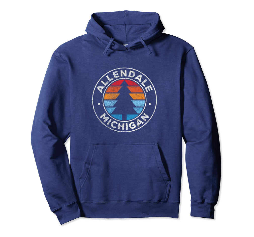 Allendale Michigan Mi 70S Hoodie - Aesthetic Graphic Men Women - T-Shirt, Sweatshirt, Hoodie