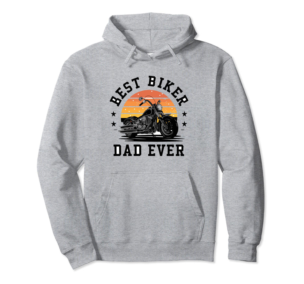Best Biker Dad Ever Motorcycle Riding Hoodie - Unique Graphic for Adults - T-Shirt, Sweatshirt, Hoodie