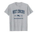 West Concord Massachusetts Ma Athletic T-Shirt - Trendy Graphic for Adults - T-Shirt, Sweatshirt, Hoodie