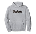 Minimal Typography Oklahoma America Hoodie - Fun Novelty Design for Adults - T-Shirt, Sweatshirt, Hoodie