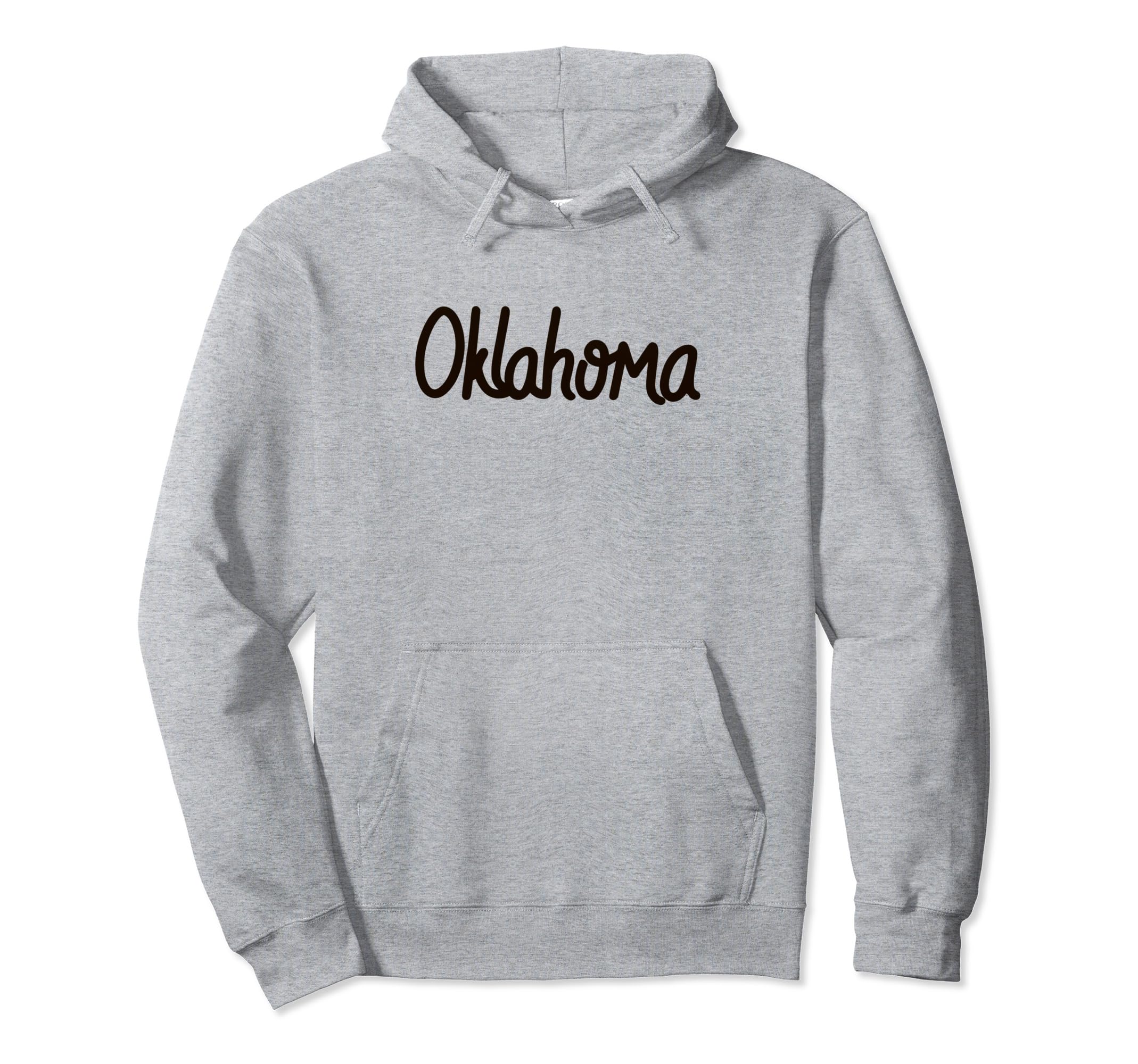 Minimal Typography Oklahoma America Hoodie - Fun Novelty Design for Adults - T-Shirt, Sweatshirt, Hoodie