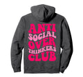 Anti Social Overthinkers Club Funny Hoodie - Novelty Apparel for Adults - T-Shirt, Sweatshirt, Hoodie