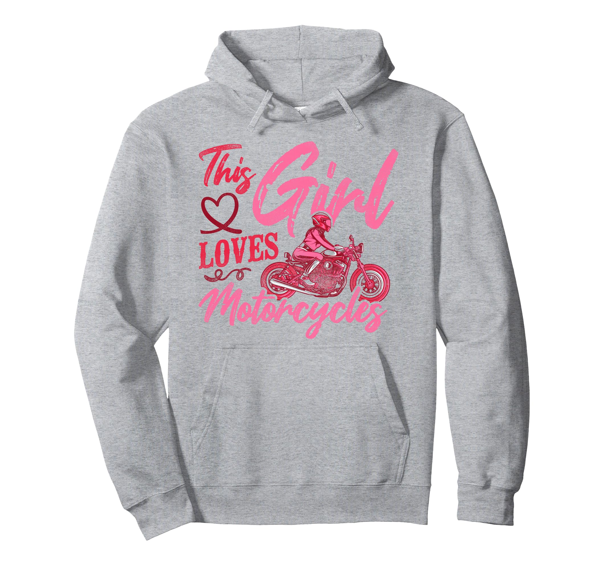 Motorcycle Biker Female This Loves Hoodie - Fun Novelty Design for Adults - T-Shirt, Sweatshirt, Hoodie
