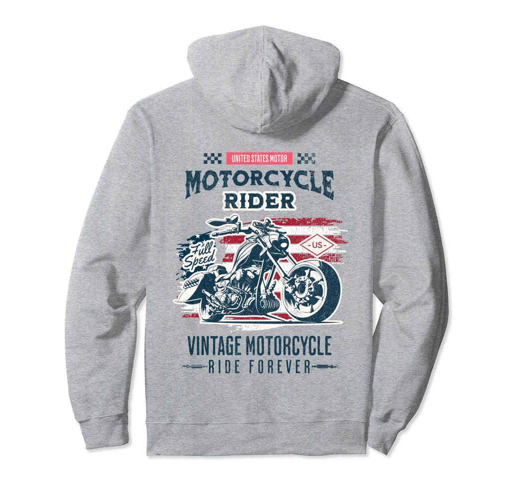Mens Usa Rider Artwork Motorcycle Hoodie - Minimalist Print Men Women - T-Shirt, Sweatshirt, Hoodie