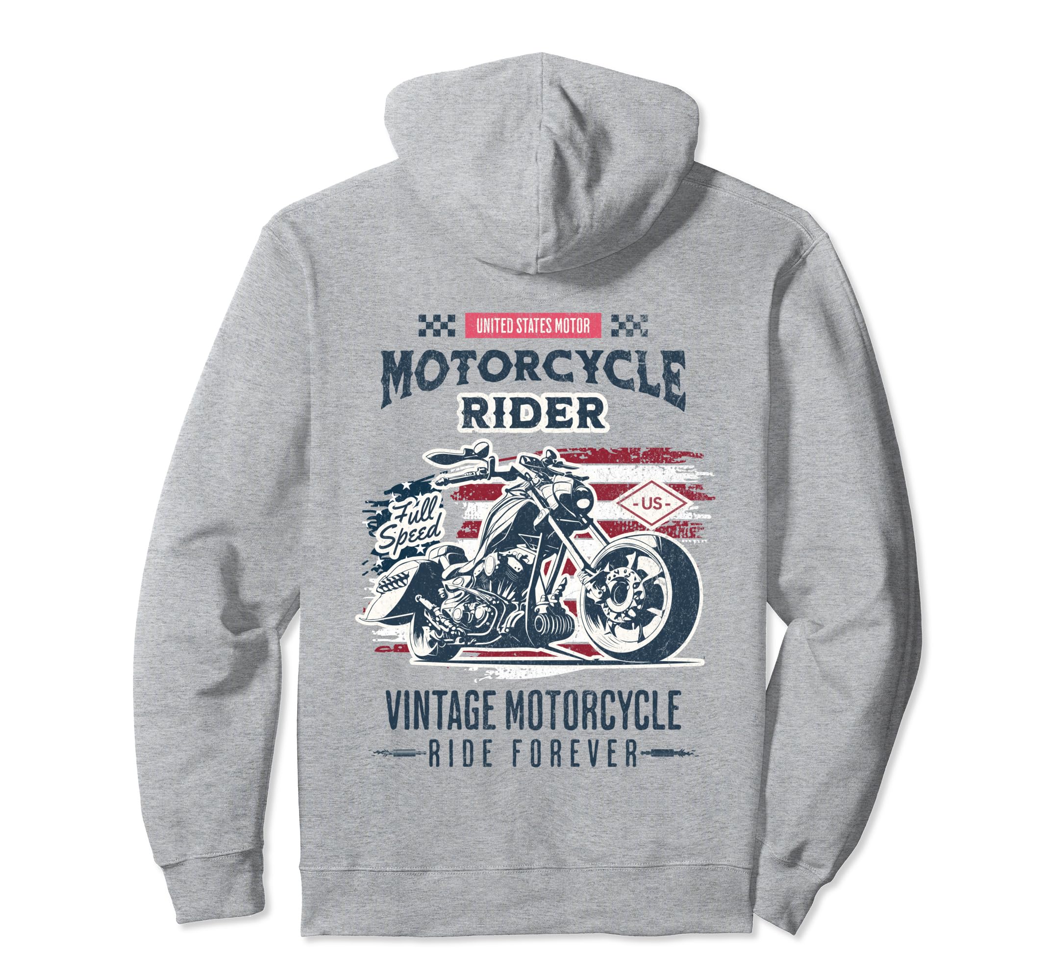 Mens Usa Rider Artwork Motorcycle Hoodie - Minimalist Print Men Women - T-Shirt, Sweatshirt, Hoodie