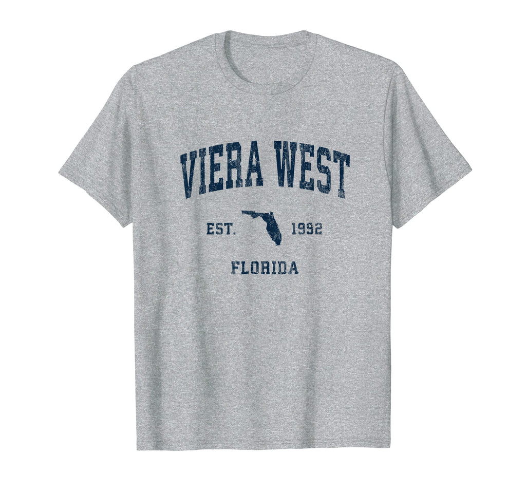 Viera West Florida Fl Athletic Navy T-Shirt - Minimalist Print Men Women - T-Shirt, Sweatshirt, Hoodie