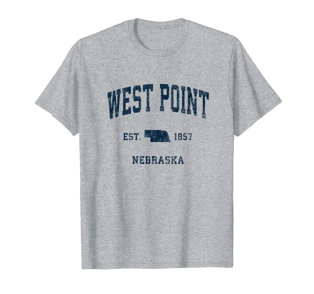 West Point Nebraska Ne Athletic Navy T-Shirt - Graphic Print Men Women - T-Shirt, Sweatshirt, Hoodie