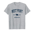 West Point Nebraska Ne Athletic Navy T-Shirt - Graphic Print Men Women - T-Shirt, Sweatshirt, Hoodie