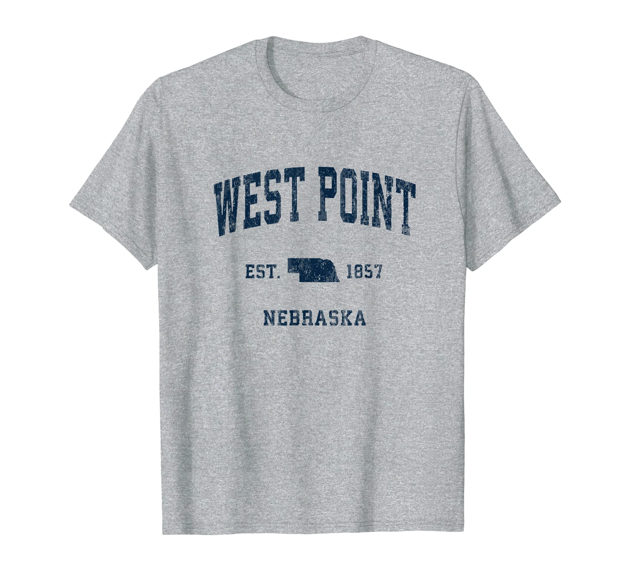 West Point Nebraska Ne Athletic Navy T-Shirt - Graphic Print Men Women - T-Shirt, Sweatshirt, Hoodie