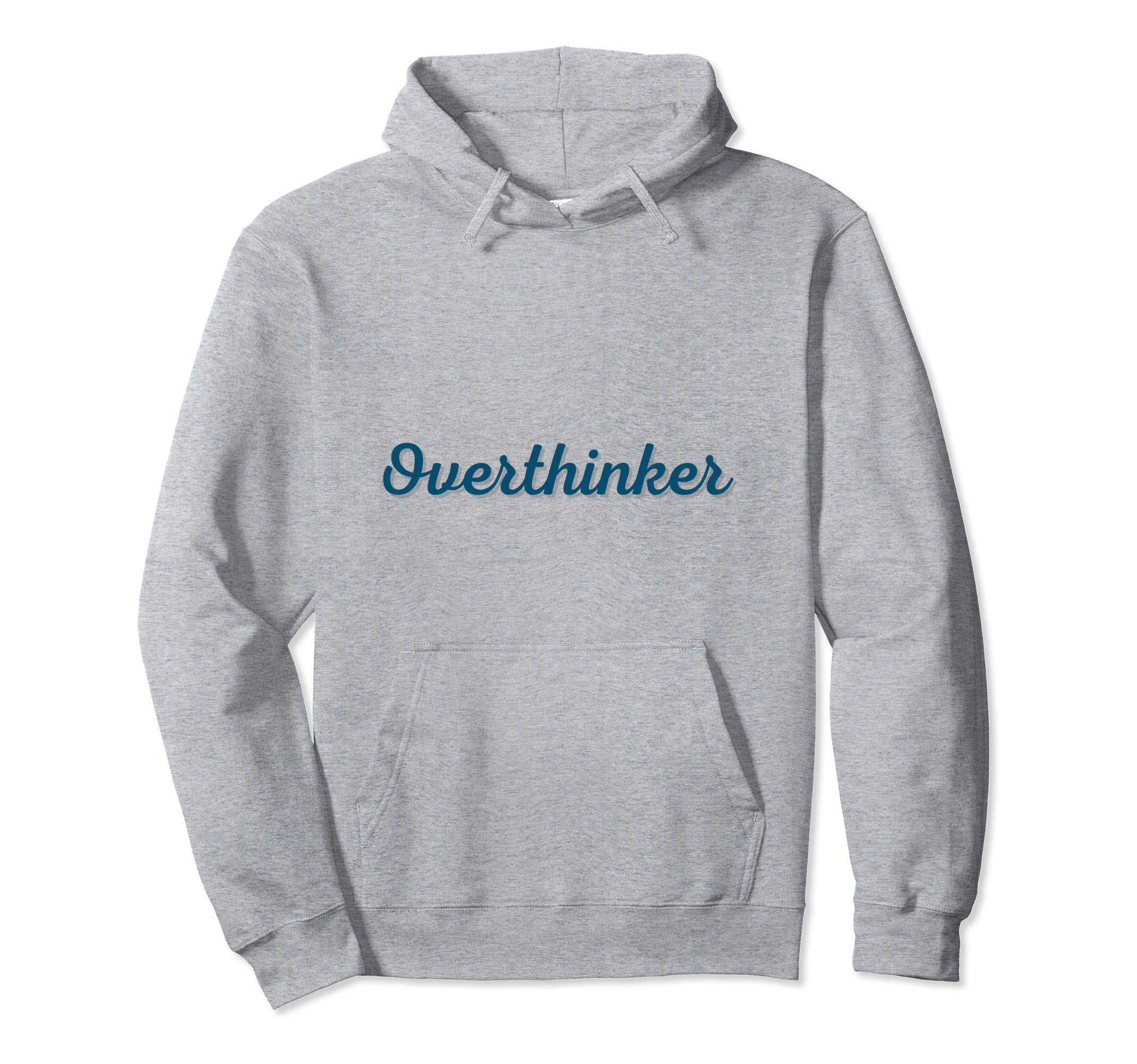 Chicandflair Overthinker Grey Small Hoodie - Streetwear Style Unisex - T-Shirt, Sweatshirt, Hoodie
