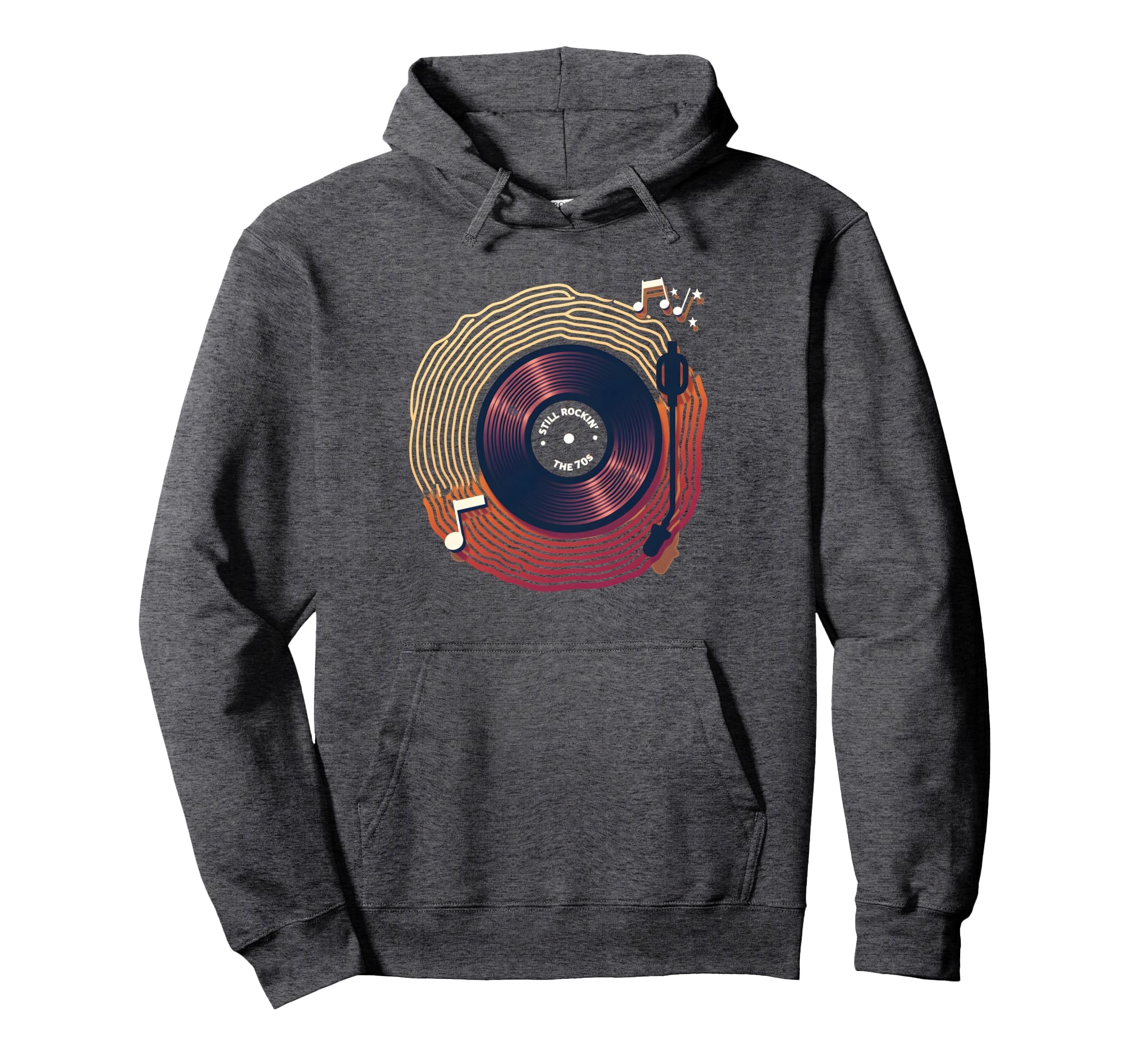Mens 70S Still Rocking 70S Vinyl Hoodie - Minimalist Print for Adults - T-Shirt, Sweatshirt, Hoodie