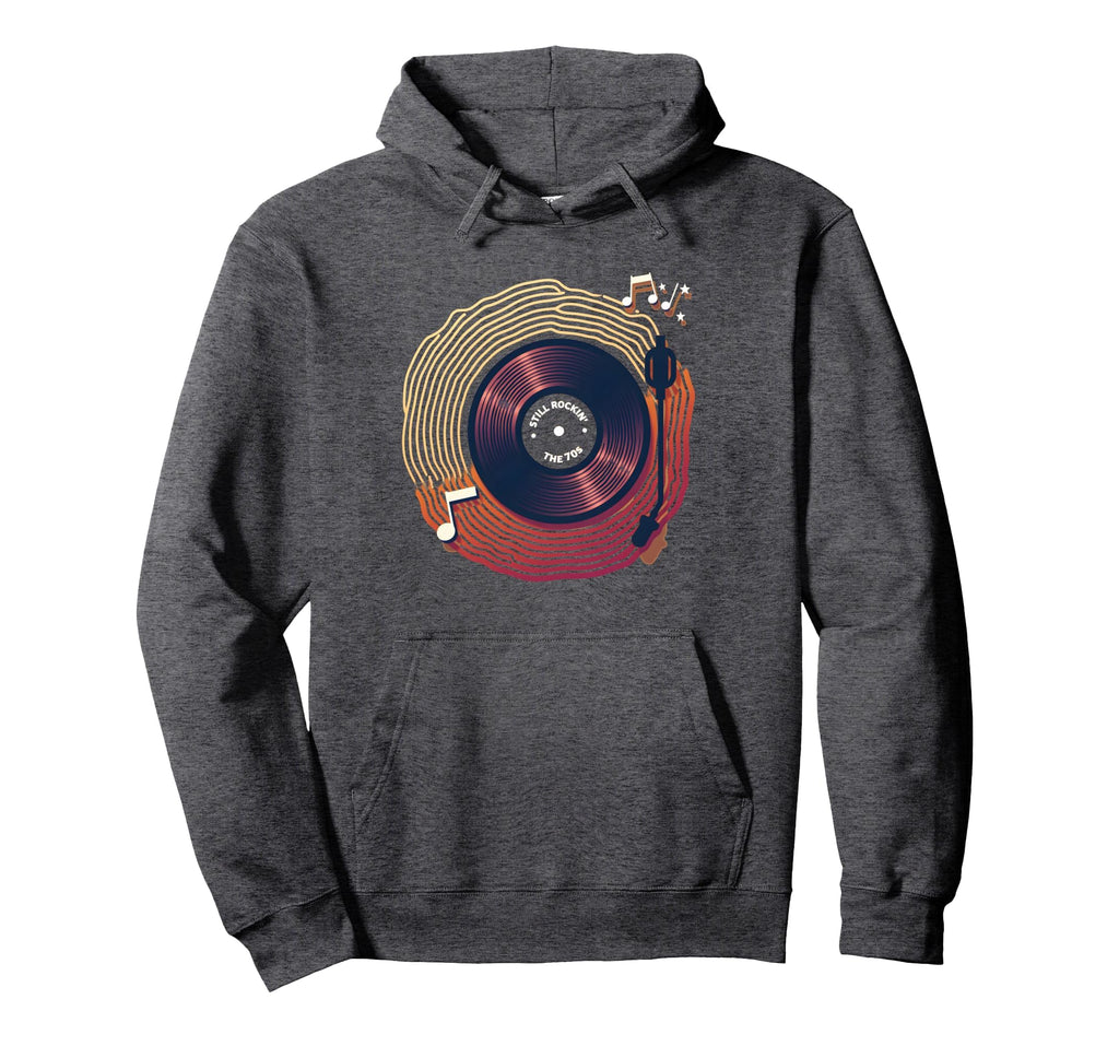 Mens 70S Still Rocking 70S Vinyl Record Hoodie - Aesthetic Graphic Unisex - T-Shirt, Sweatshirt, Hoodie