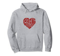 Caffeine Love Heart Typography Coffee Tea Hoodie - Minimalist Print Unisex - T-Shirt, Sweatshirt, Hoodie