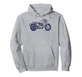 Blue Motorcycle Biker Bike Motorcycling Hoodie - Graphic Print Men Women - T-Shirt, Sweatshirt, Hoodie