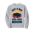 Bison Just Who Loves Buffalo Sunset Sweatshirt - Fun Novelty Design Unisex - T-Shirt, Sweatshirt, Hoodie