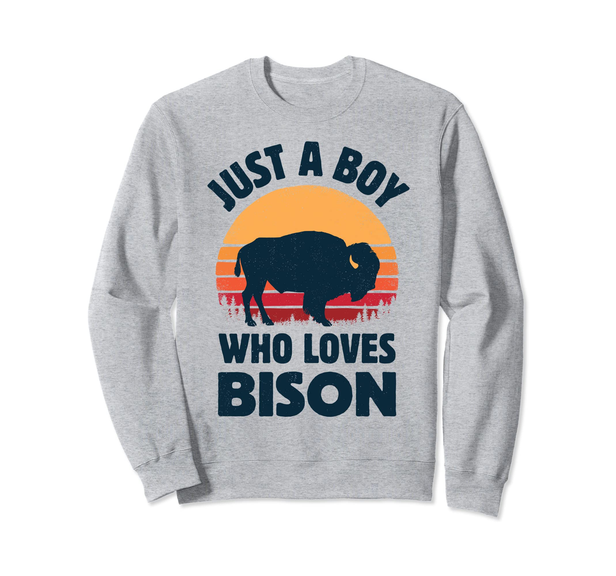 Bison Just Who Loves Buffalo Sunset Sweatshirt - Fun Novelty Design Unisex - T-Shirt, Sweatshirt, Hoodie