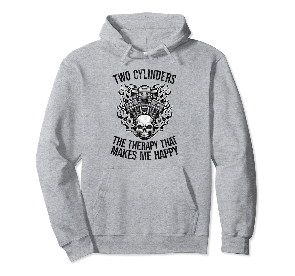 Boxer Engine Motorcyclist Two Hoodie - Fun Novelty Design Men Women - T-Shirt, Sweatshirt, Hoodie
