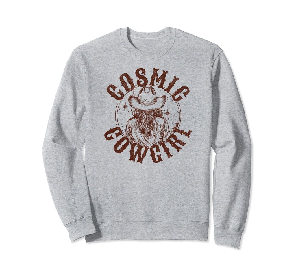 Cosmic Cowgirl Western Starry Dark Sweatshirt - Streetwear Style Men Women - T-Shirt, Sweatshirt, Hoodie