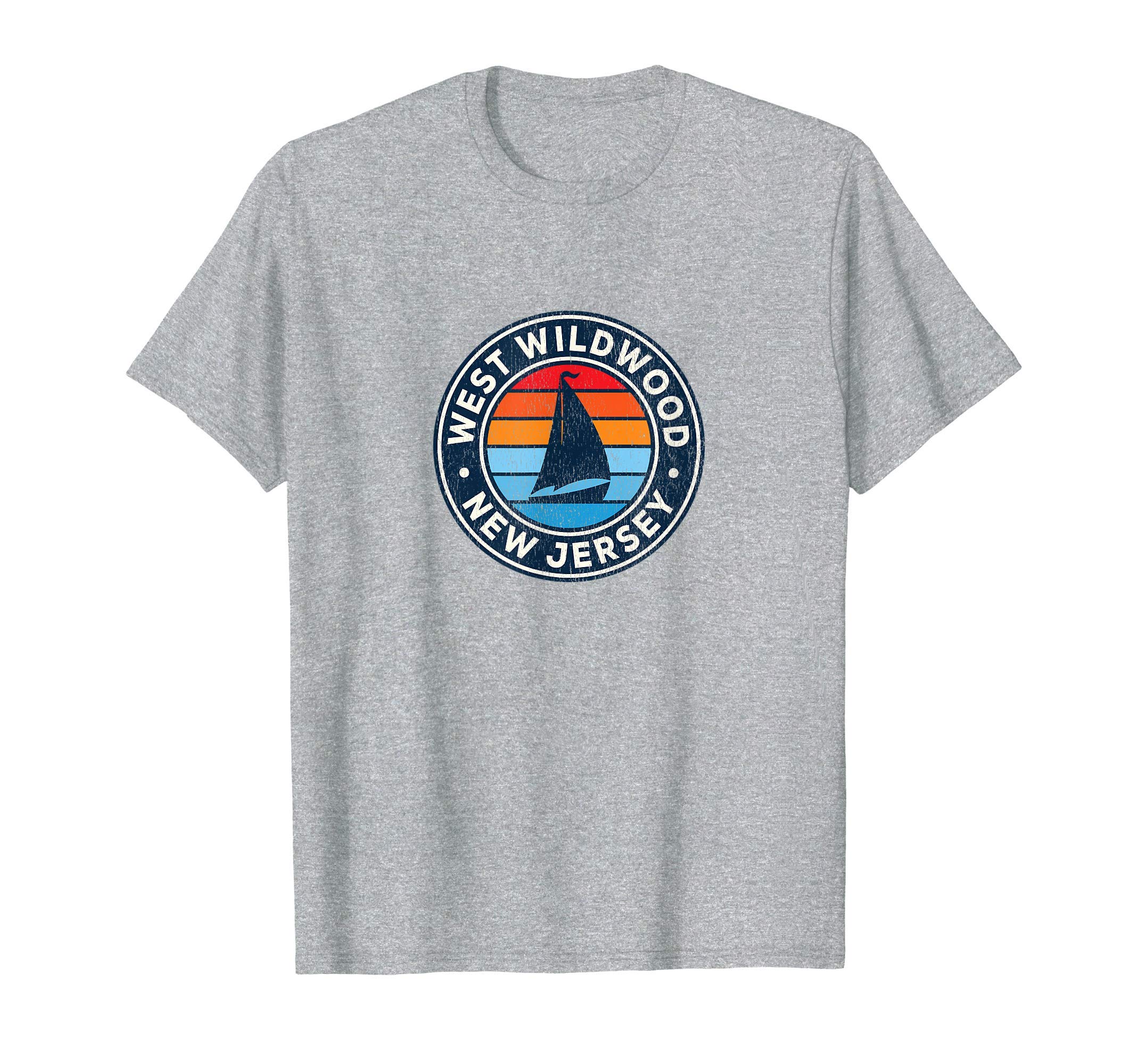 West Wildwood New Jersey Nj Sailboat T-Shirt - Custom Art Print Men Women - T-Shirt, Sweatshirt, Hoodie
