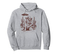 Bulldog Ufo Western Alien 90S Cowboy Hoodie - Fun Novelty Design Men Women - T-Shirt, Sweatshirt, Hoodie