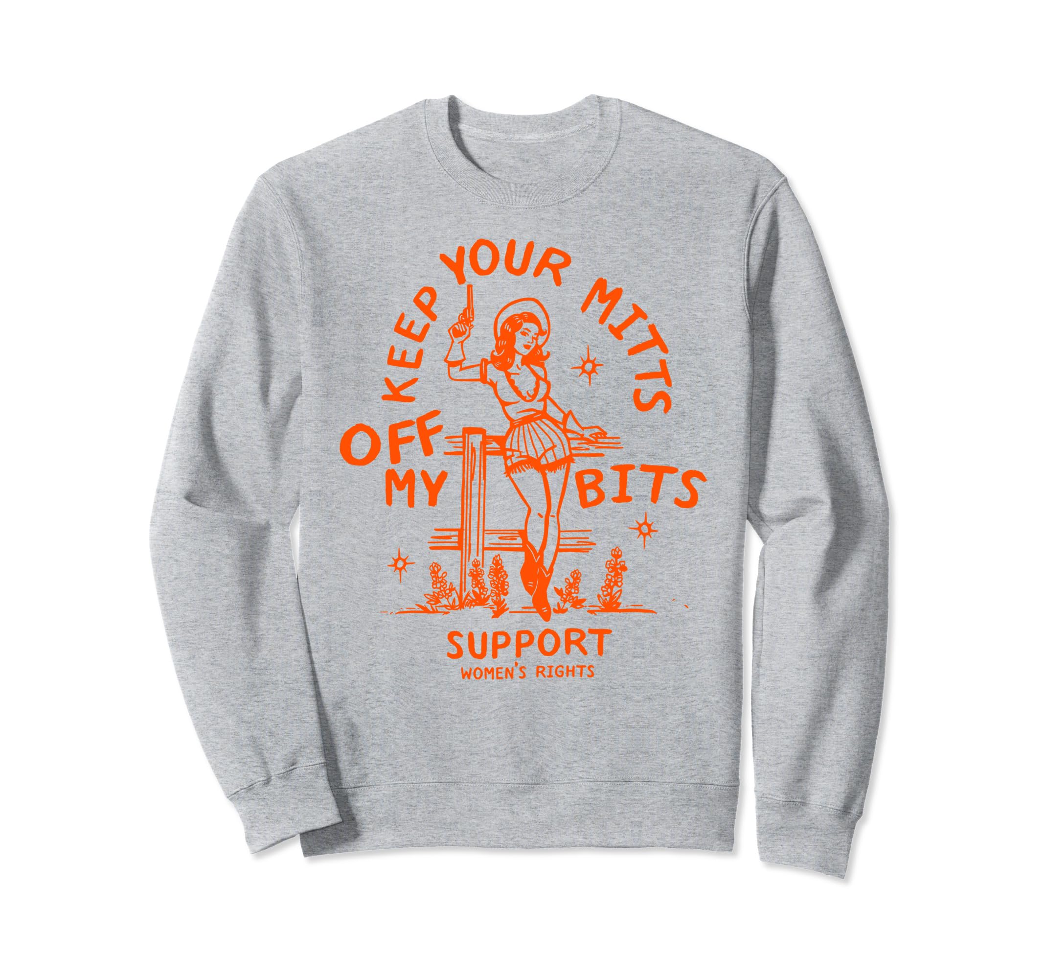 Western Pinup Cowgirl Support Womens Sweatshirt - Trendy Graphic Unisex - T-Shirt, Sweatshirt, Hoodie