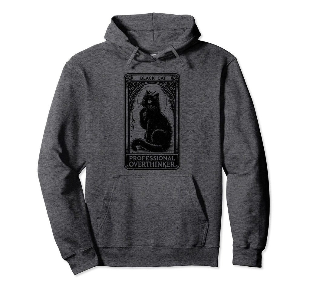 Professional Overthinker Cat Tarot Hoodie - Novelty Apparel for Adults - T-Shirt, Sweatshirt, Hoodie