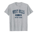 West Hills New York Ny Athletic Sports T-Shirt - Novelty Apparel Men Women - T-Shirt, Sweatshirt, Hoodie