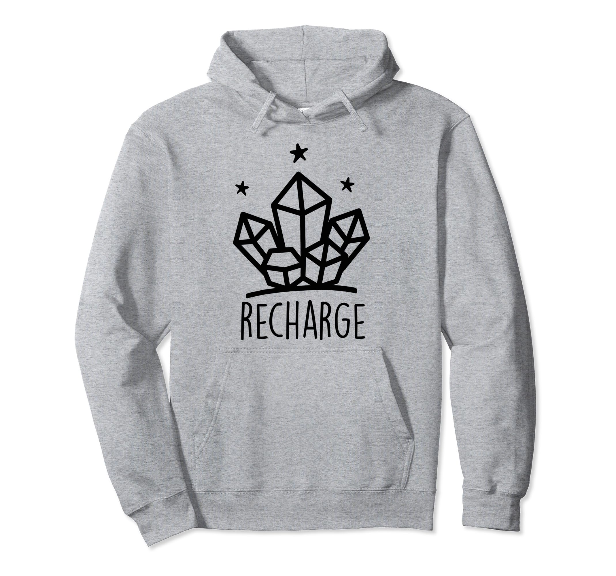 Metaphysical Crystal Recharge Energy Hoodie - Aesthetic Graphic for Adults - T-Shirt, Sweatshirt, Hoodie