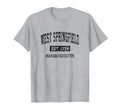 West Springfield Massachusetts Ma T-Shirt - Aesthetic Graphic for Adults - T-Shirt, Sweatshirt, Hoodie