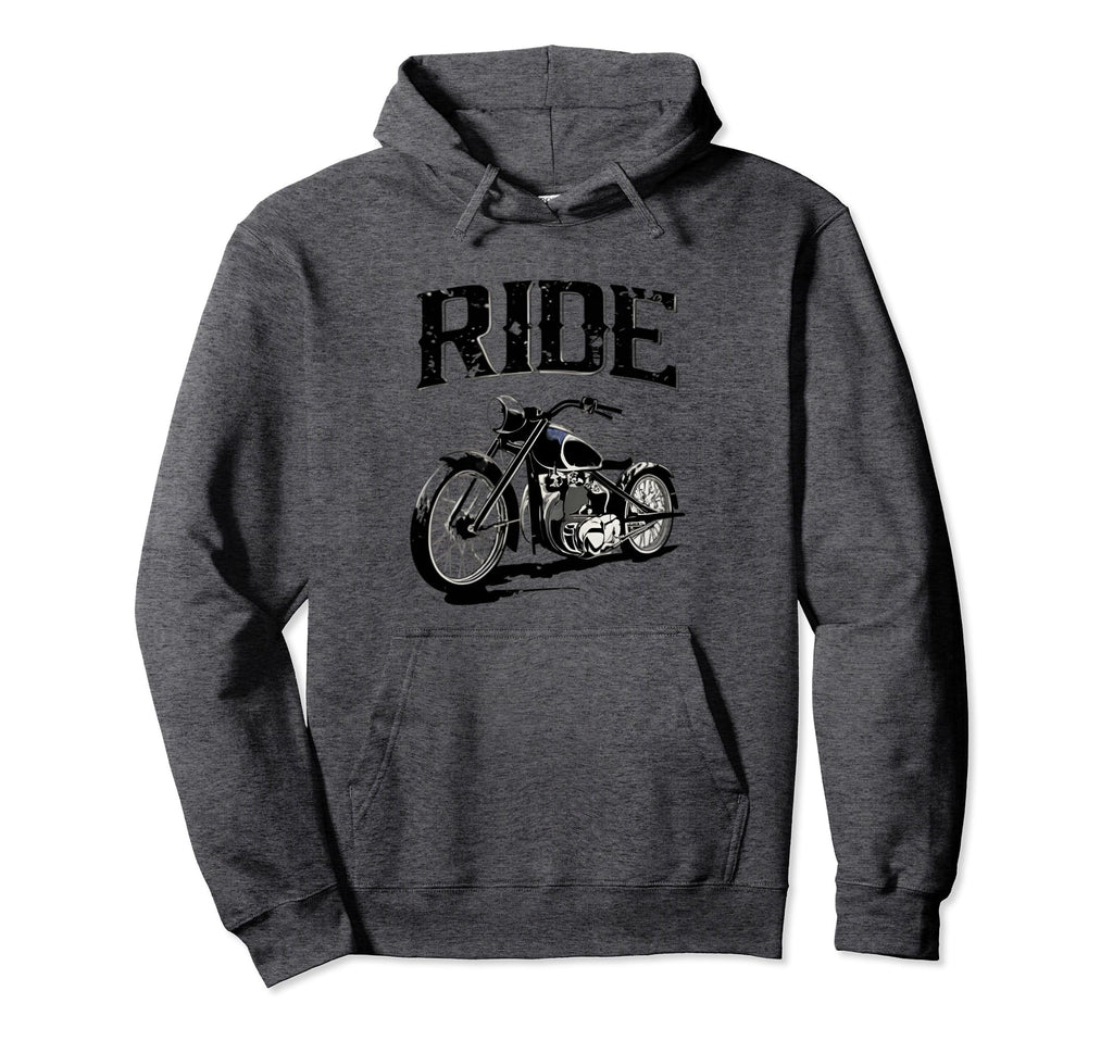 Chopper Motorcycle Ride Distressed Hoodie - Unique Graphic Men Women - T-Shirt, Sweatshirt, Hoodie