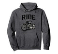 Chopper Motorcycle Ride Distressed Hoodie - Unique Graphic Men Women - T-Shirt, Sweatshirt, Hoodie