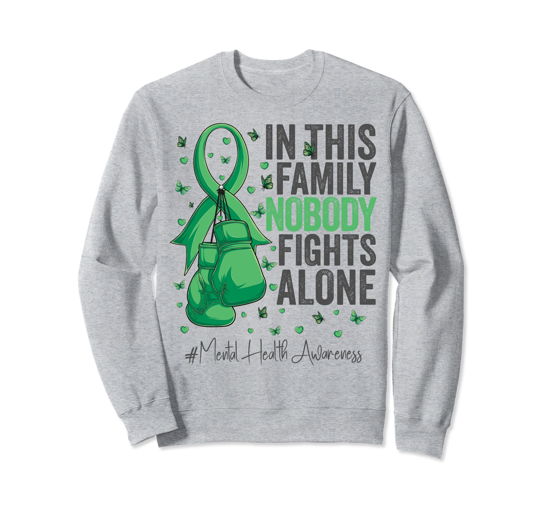 Green Ribbon Survivor Fighter Sweatshirt - Streetwear Style for Adults - T-Shirt, Sweatshirt, Hoodie