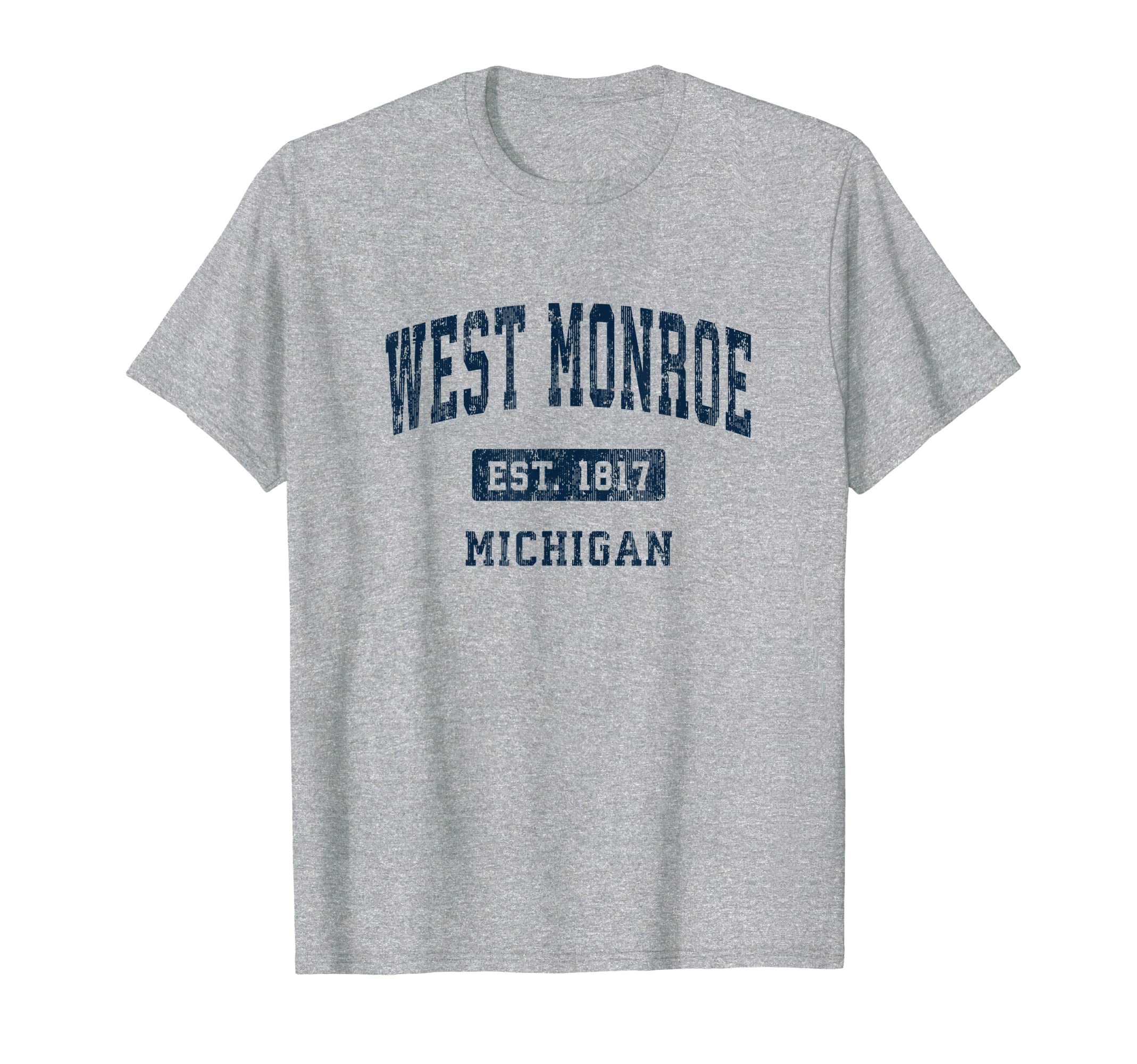 West Monroe Michigan Mi Athletic T-Shirt - Minimalist Print Men Women - T-Shirt, Sweatshirt, Hoodie