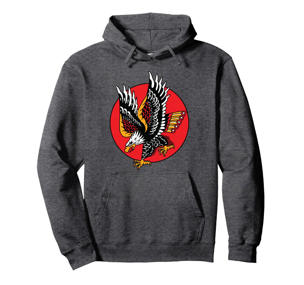 Eagle American Traditional Tattoo Ink Old Hoodie - Novelty Apparel Unisex - T-Shirt, Sweatshirt, Hoodie