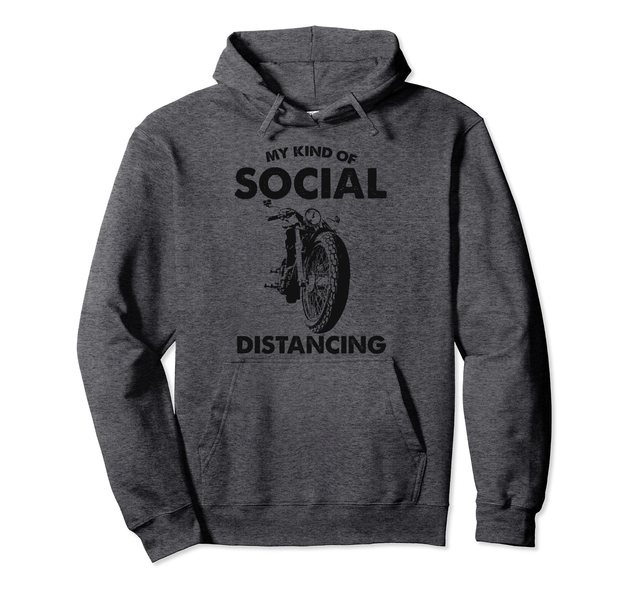 My Kind Social Distancing Biker Hoodie - Minimalist Print Men Women - T-Shirt, Sweatshirt, Hoodie