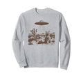 Ufo Cowboy Cat Sweatshirt - Custom Art Print Unisex - T-Shirt, Sweatshirt, Hoodie