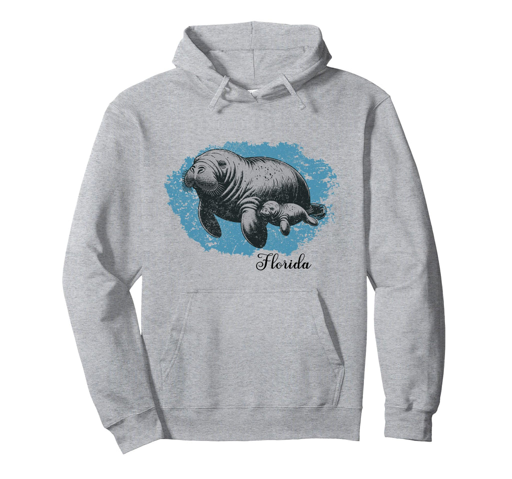Florida Manatees 90S Hoodie - Custom Art Print Unisex - T-Shirt, Sweatshirt, Hoodie