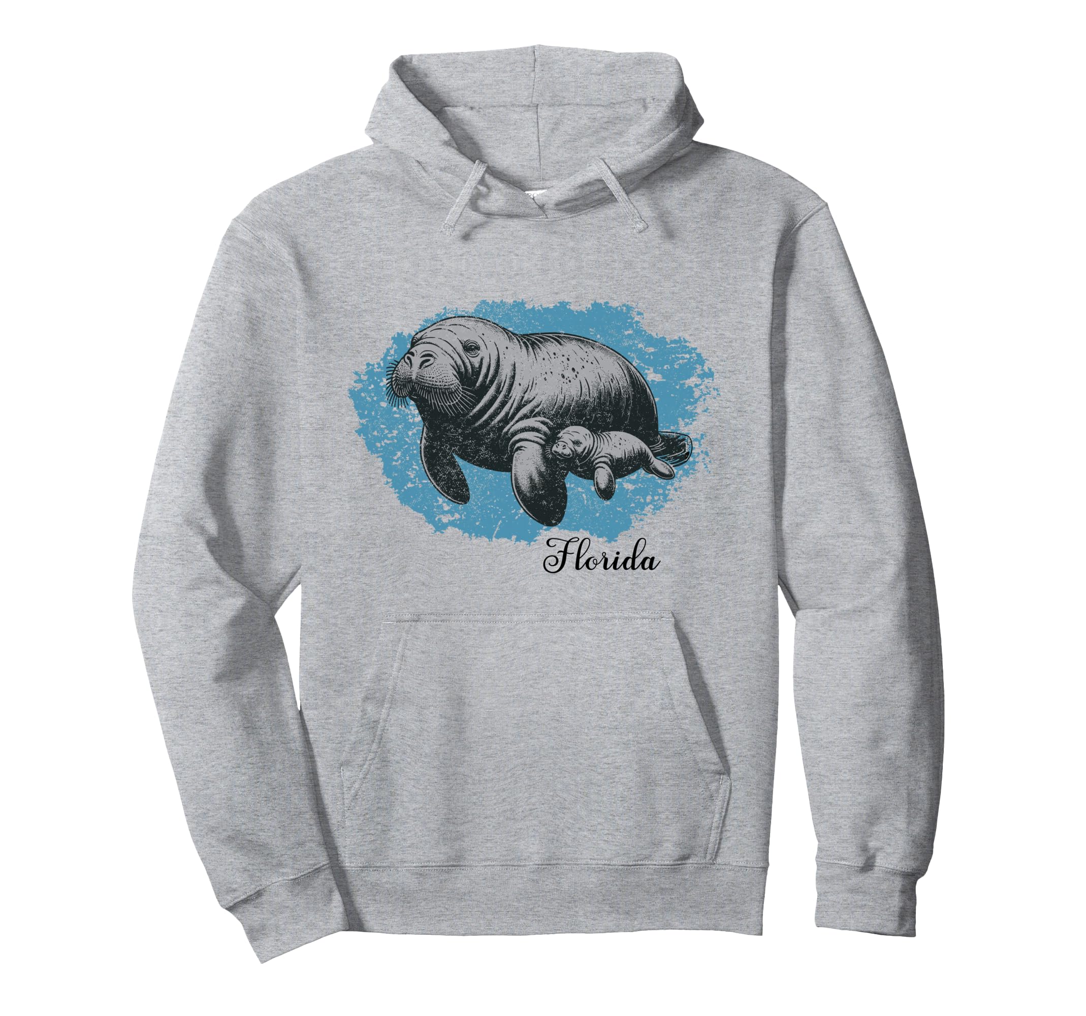 Florida Manatees 90S Hoodie - Custom Art Print Unisex - T-Shirt, Sweatshirt, Hoodie