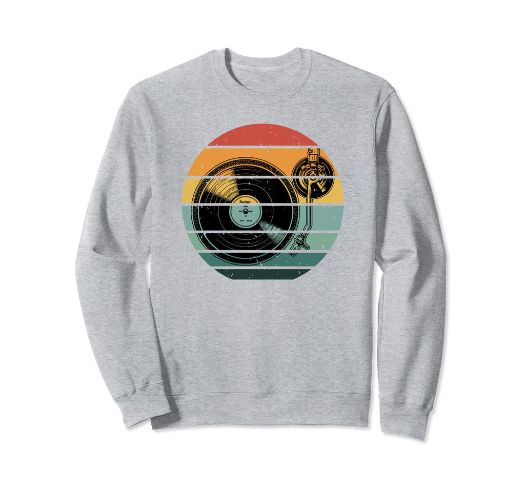 Turntable Sun Vinyl Records Music Sweatshirt - Trendy Graphic for Adults - T-Shirt, Sweatshirt, Hoodie