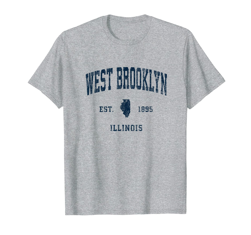 West Brooklyn Illinois Il Athletic T-Shirt - Aesthetic Graphic for Adults - T-Shirt, Sweatshirt, Hoodie