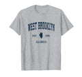 West Brooklyn Illinois Il Athletic T-Shirt - Aesthetic Graphic for Adults - T-Shirt, Sweatshirt, Hoodie