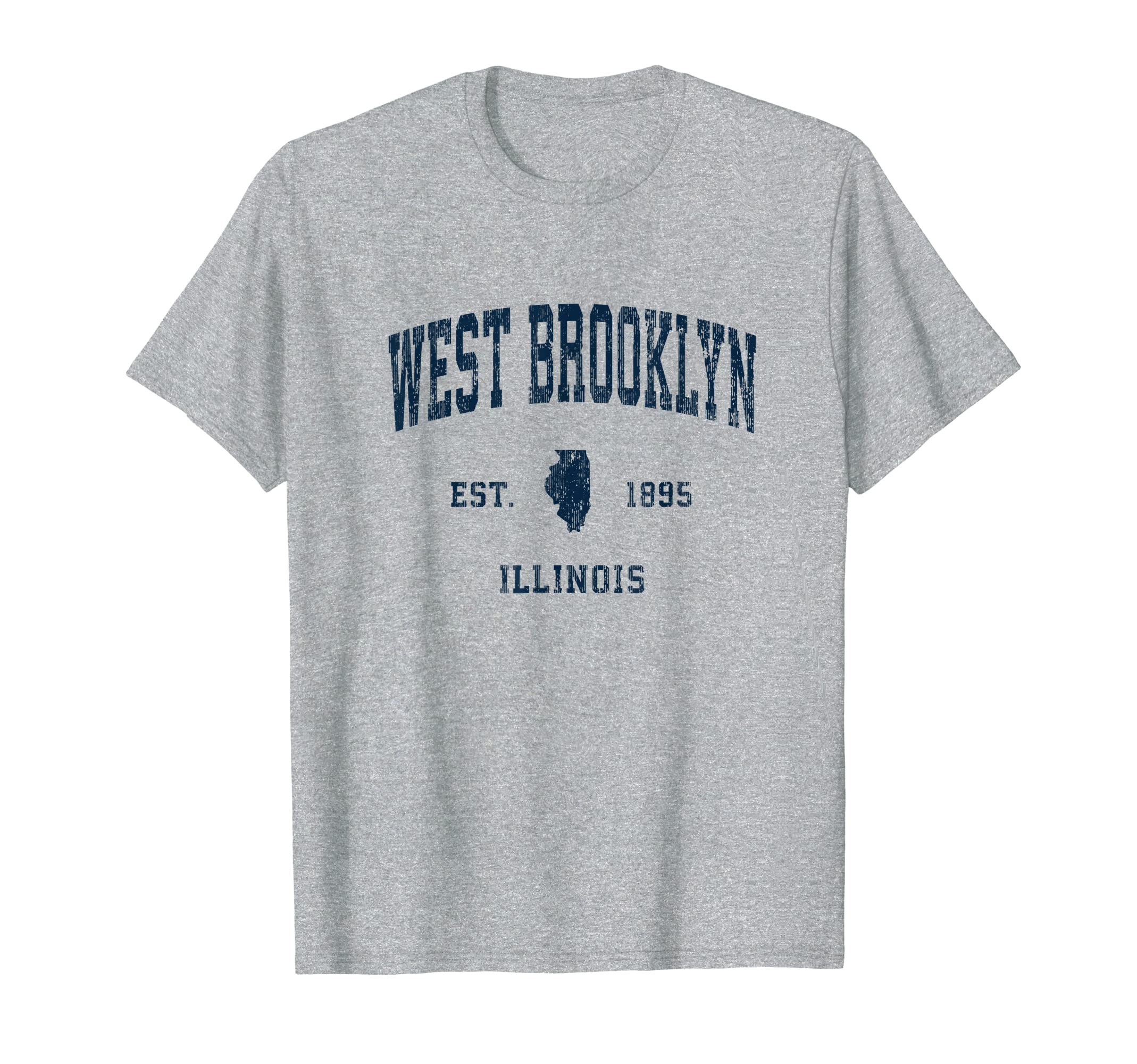 West Brooklyn Illinois Il Athletic T-Shirt - Aesthetic Graphic for Adults - T-Shirt, Sweatshirt, Hoodie