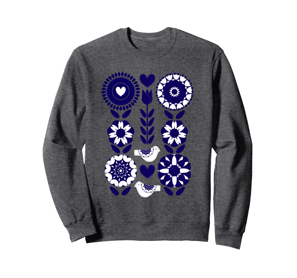 Scandinavian Nordic Hygge Floral Sweatshirt - Casual Everyday Wear Unisex - T-Shirt, Sweatshirt, Hoodie